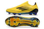F50 ELITE ZONDER VETERS GEEL ZWART GOUD